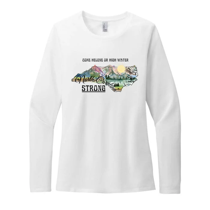 Come Helene Or High Water North Carolina Strong Womens CVC Long Sleeve Shirt