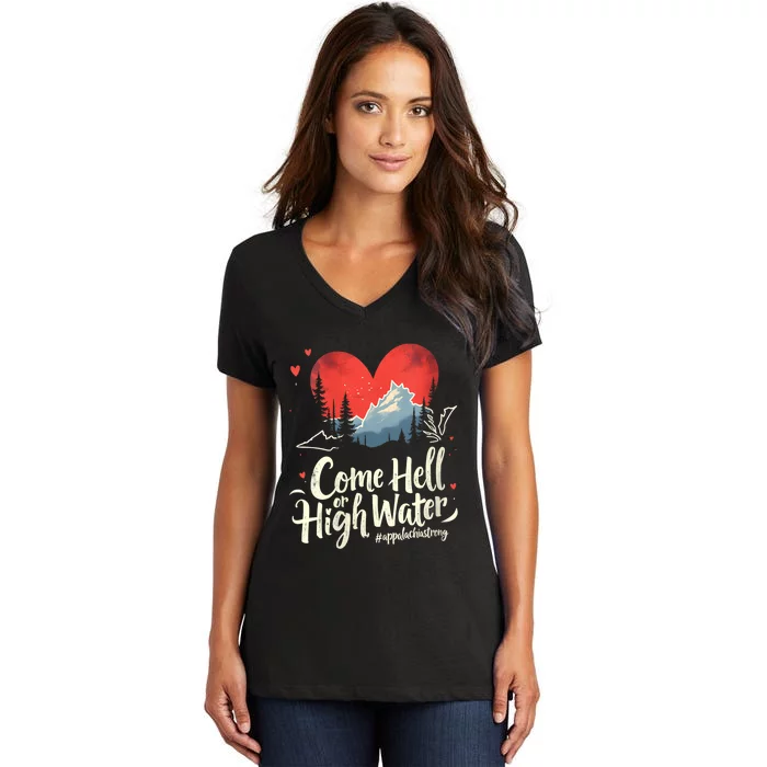 Come Hell Or High Waterv Nc Vn Tn Vneck Women's V-Neck T-Shirt