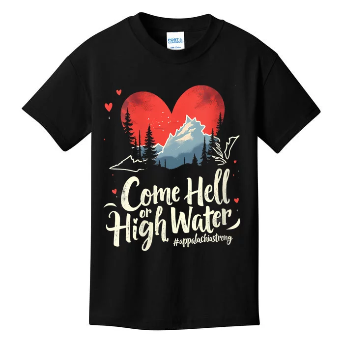 Come Hell Or High Waterv Nc Vn Tn Vneck Kids T-Shirt