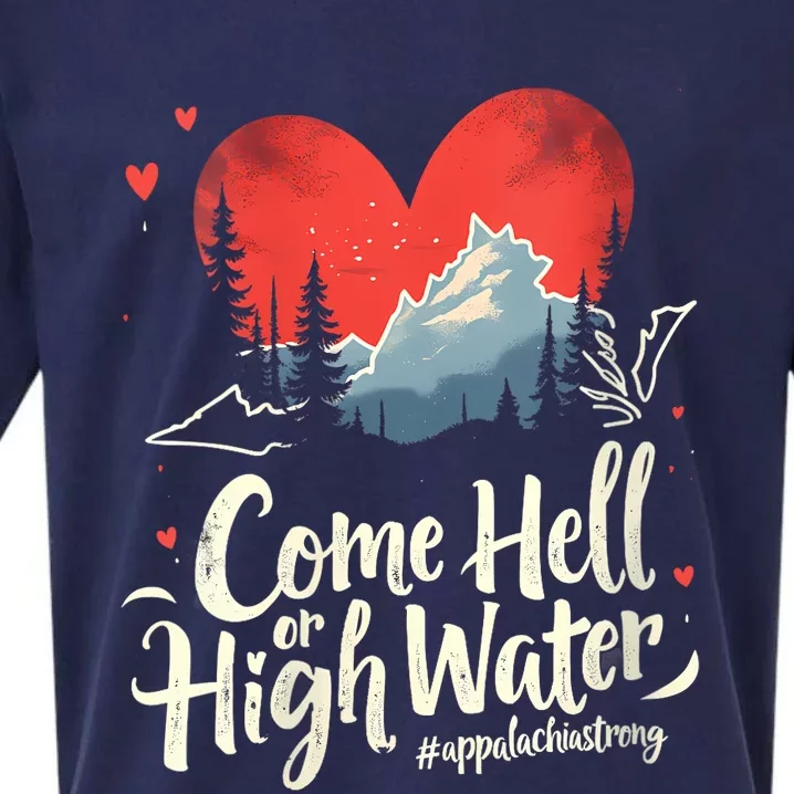 Come Hell Or High Waterv Nc Vn Tn Vneck Sueded Cloud Jersey T-Shirt