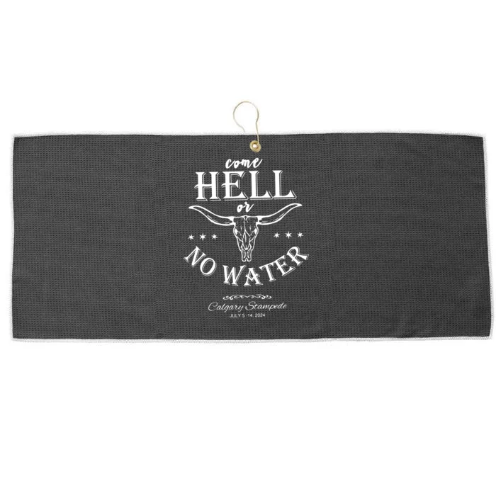 Come Hell Or No Water Large Microfiber Waffle Golf Towel