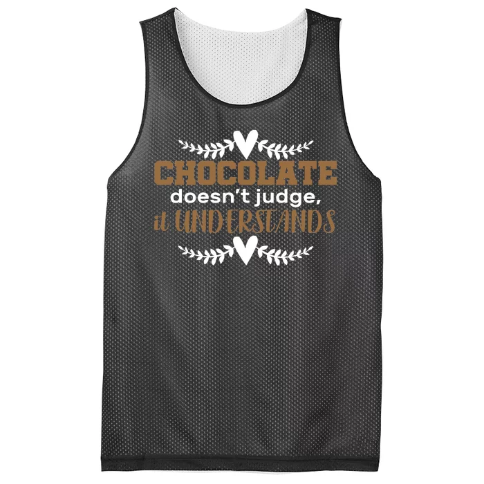 Chocolate Doesn't Judge It Understands Mesh Reversible Basketball Jersey Tank