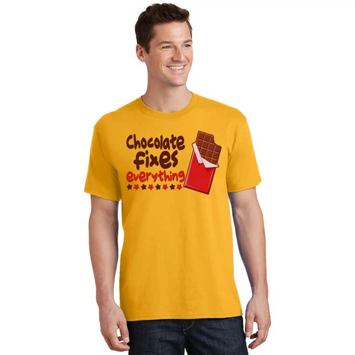 Chocolate Fixes Everything Chocolate Candy Bar T-Shirt