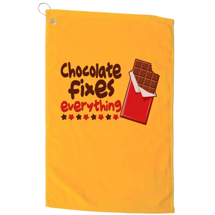 Chocolate Fixes Everything Chocolate Candy Bar Platinum Collection Golf Towel