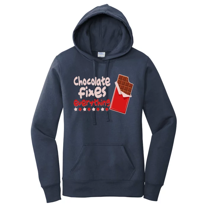 Chocolate Fixes Everything Chocolate Candy Bar Women's Pullover Hoodie