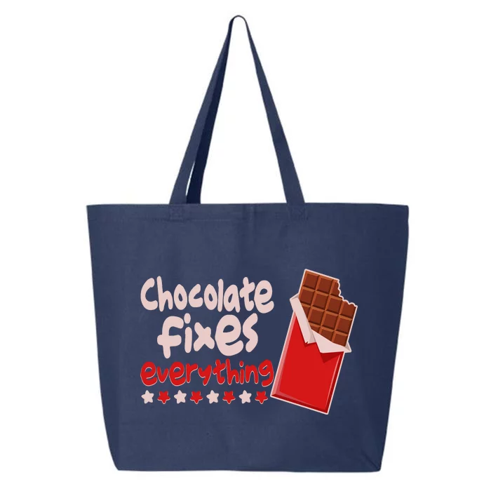 Chocolate Fixes Everything Chocolate Candy Bar 25L Jumbo Tote