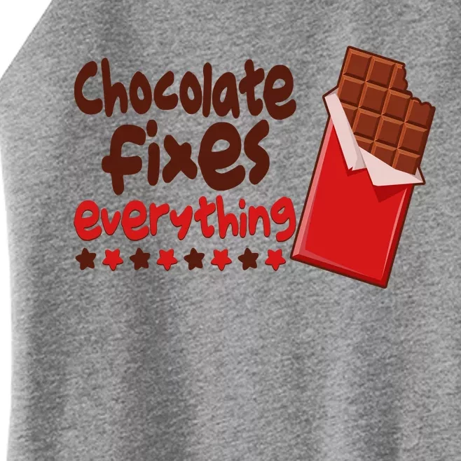 Chocolate Fixes Everything Chocolate Candy Bar Women’s Perfect Tri Rocker Tank