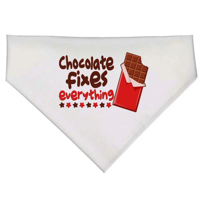 Chocolate Fixes Everything Chocolate Candy Bar USA-Made Doggie Bandana