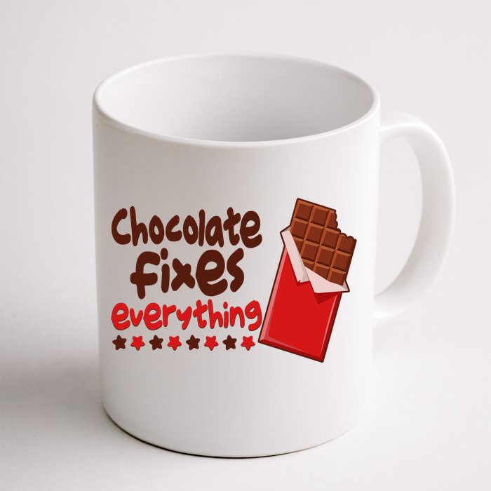 Chocolate Fixes Everything Chocolate Candy Bar Front & Back Coffee Mug