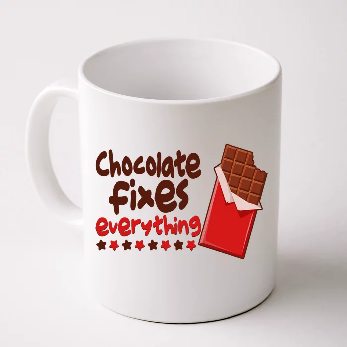 Chocolate Fixes Everything Chocolate Candy Bar Front & Back Coffee Mug