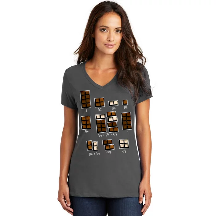 Chocolate Fractions Women's V-Neck T-Shirt