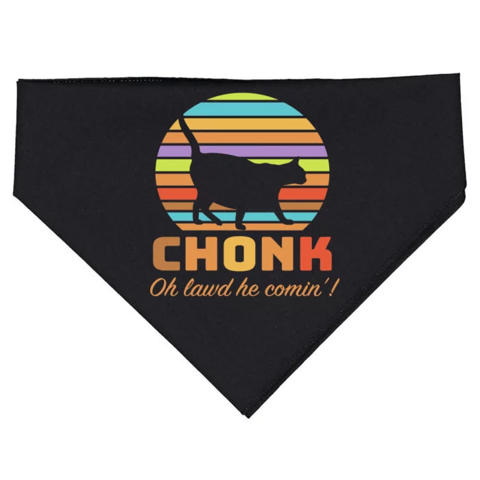 Chonk Scale Cat Meme USA-Made Doggie Bandana