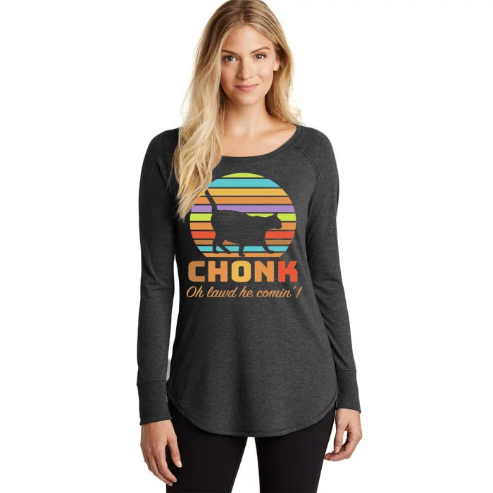 Chonk Scale Cat Meme Women's Perfect Tri Tunic Long Sleeve Shirt