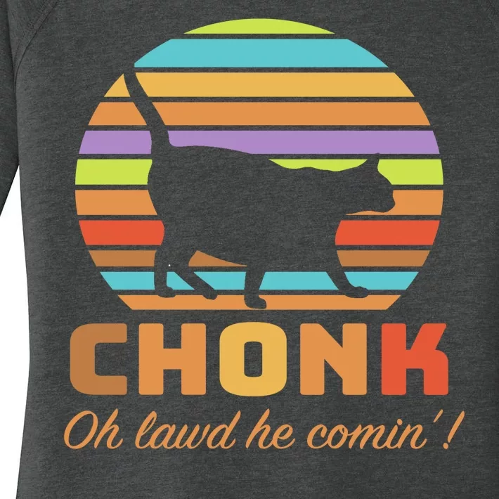 Chonk Scale Cat Meme Women's Perfect Tri Tunic Long Sleeve Shirt