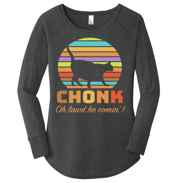 Chonk Scale Cat Meme Women's Perfect Tri Tunic Long Sleeve Shirt