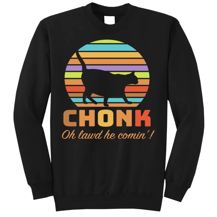 Chonk Scale Cat Meme Tall Sweatshirt