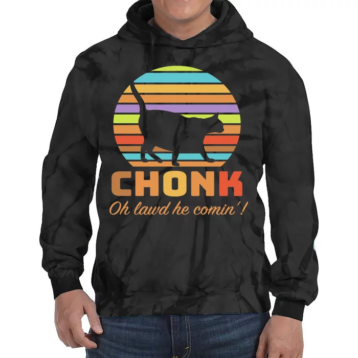 Chonk Scale Cat Meme Tie Dye Hoodie