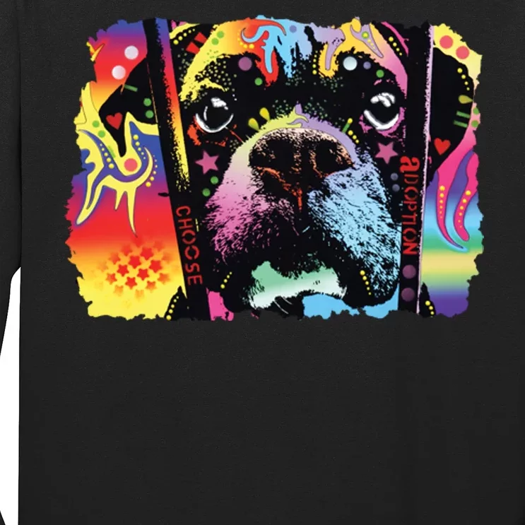 Choose Adoption Boxer Dog Dean Russo Long Sleeve Shirt