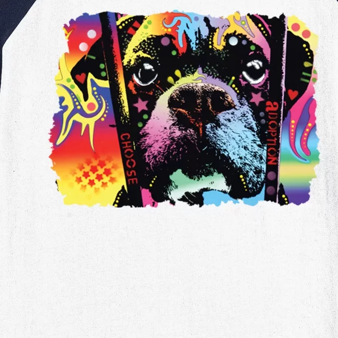 Choose Adoption Boxer Dog Dean Russo Baseball Sleeve Shirt