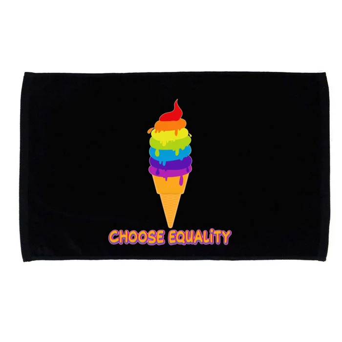 Choose Equality Rainbow Ice Cream Microfiber Hand Towel