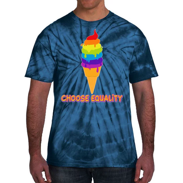 Choose Equality Rainbow Ice Cream Tie-Dye T-Shirt