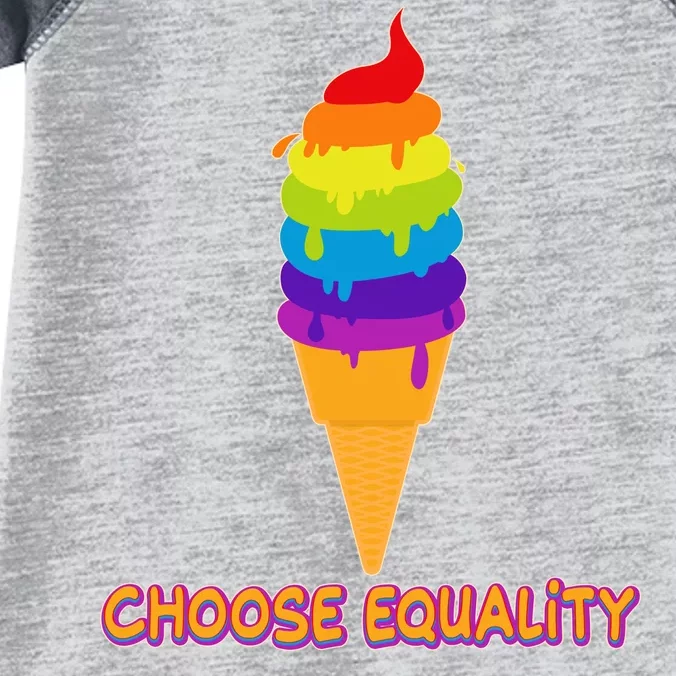 Choose Equality Rainbow Ice Cream Infant Baby Jersey Bodysuit