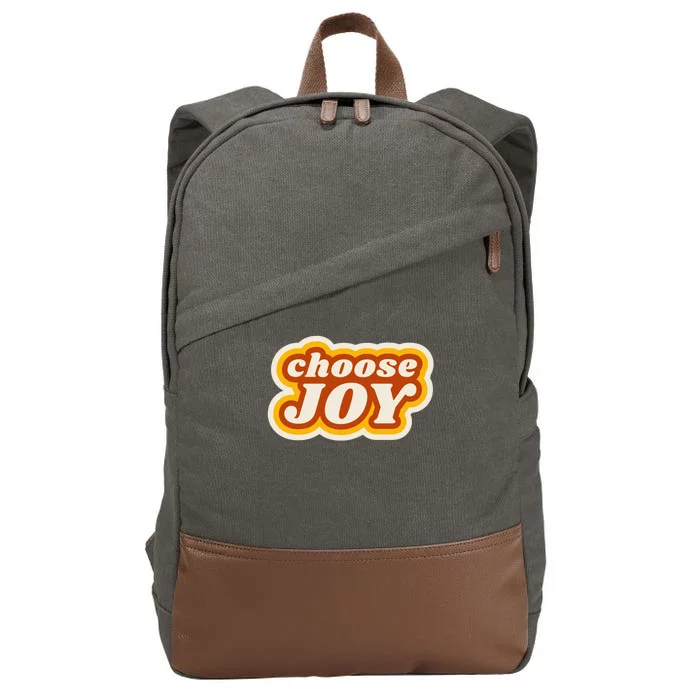 Choose Joy Cotton Canvas Backpack