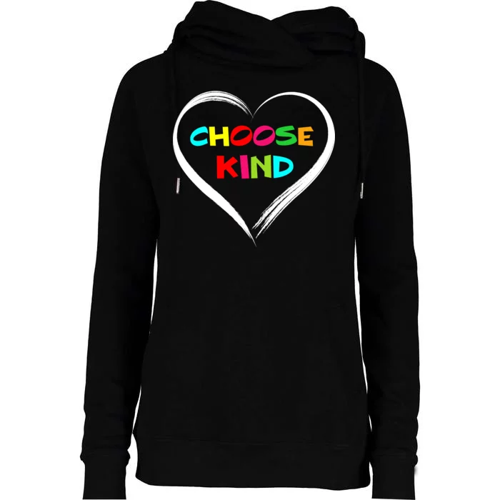 Choose Kind Womens Funnel Neck Pullover Hood