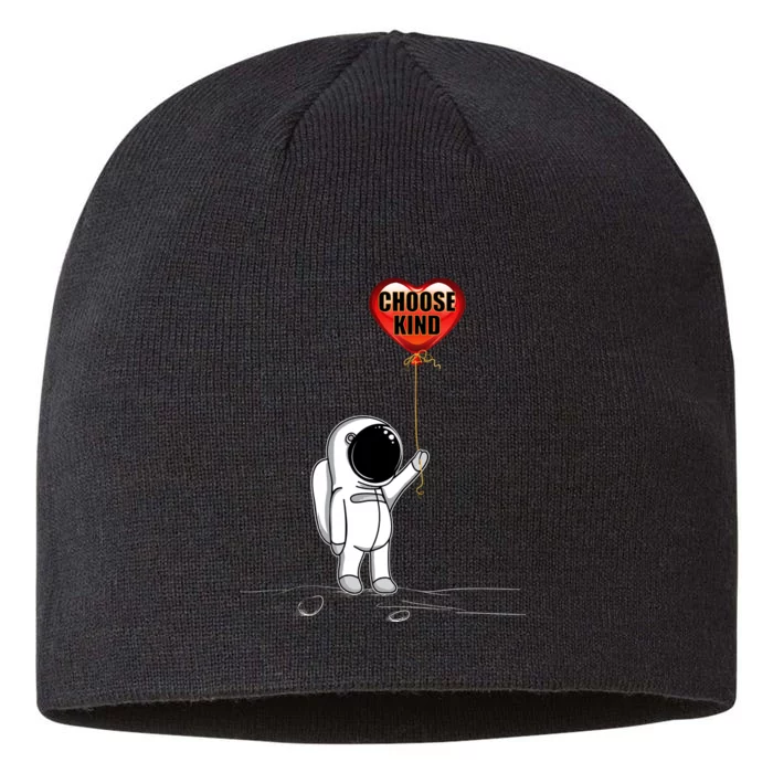 Choose Kind Astronaut Balloon Heart Anti Bullying 8 1/2in Sustainable Knit Beanie