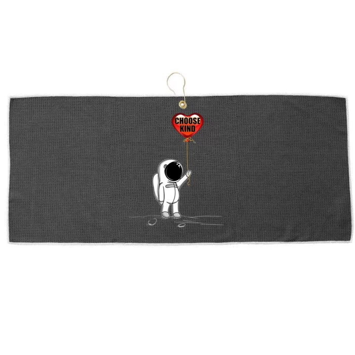 Choose Kind Astronaut Balloon Heart Anti Bullying Large Microfiber Waffle Golf Towel