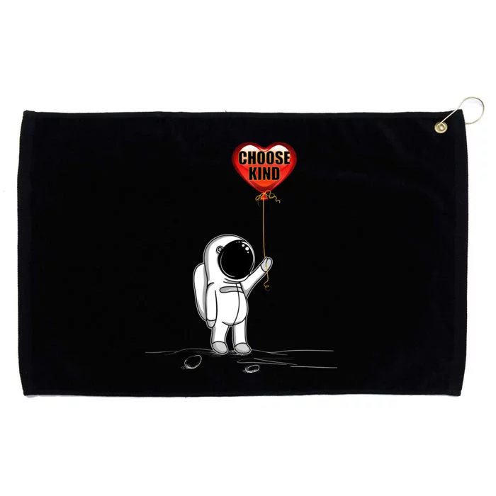 Choose Kind Astronaut Balloon Heart Anti Bullying Grommeted Golf Towel