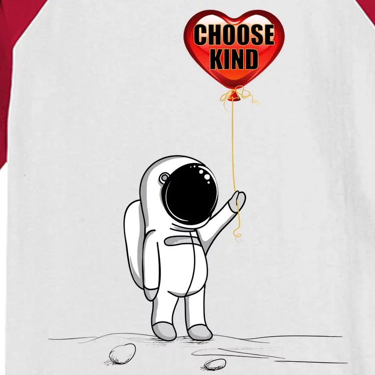 Choose Kind Astronaut Balloon Heart Anti Bullying Kids Colorblock Raglan Jersey