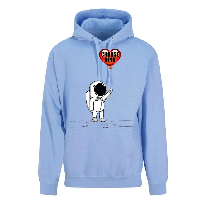 Choose Kind Astronaut Balloon Heart Anti Bullying Unisex Surf Hoodie