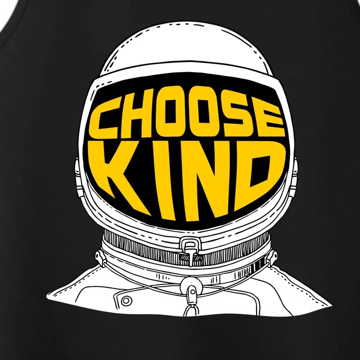 Choose Kind Astronaut Helmet Anti Bullying Message Performance Tank