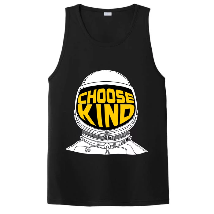 Choose Kind Astronaut Helmet Anti Bullying Message Performance Tank