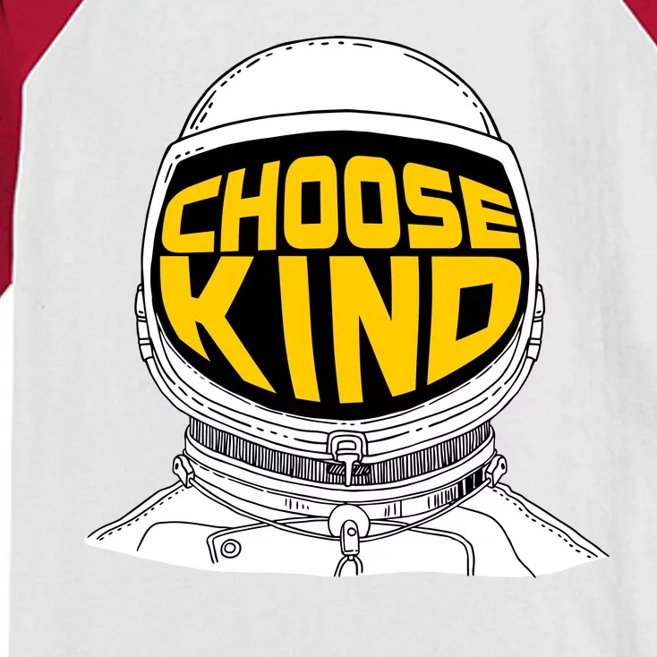 Choose Kind Astronaut Helmet Anti Bullying Message Kids Colorblock Raglan Jersey