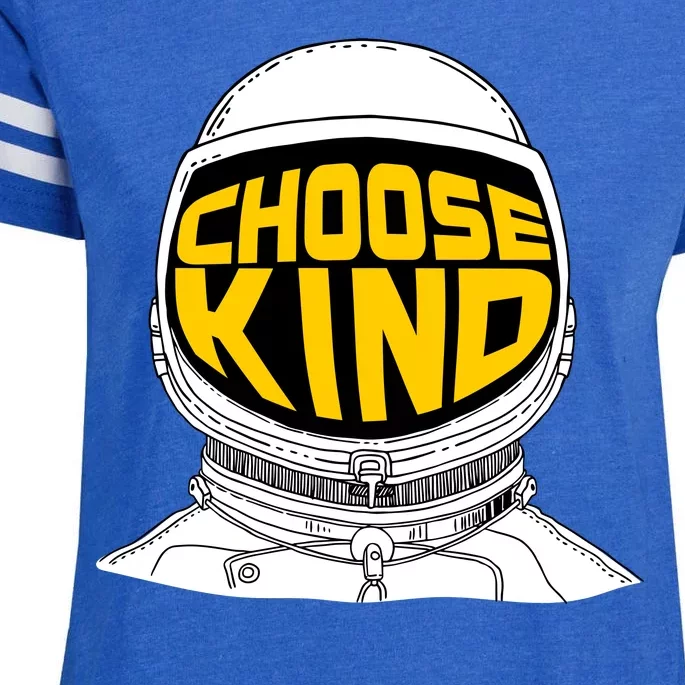 Choose Kind Astronaut Helmet Anti Bullying Message Enza Ladies Jersey Football T-Shirt