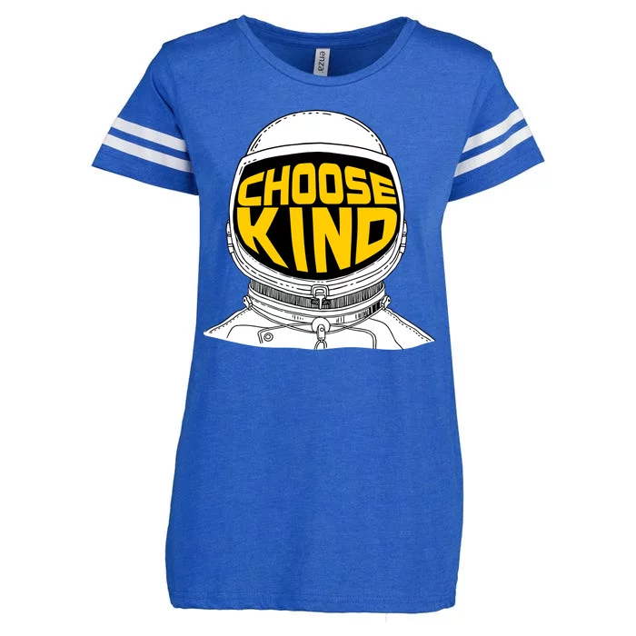 Choose Kind Astronaut Helmet Anti Bullying Message Enza Ladies Jersey Football T-Shirt