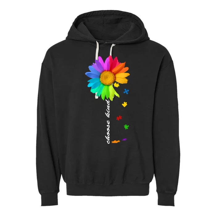 Choose Kind Autism Awareness Garment-Dyed Fleece Hoodie