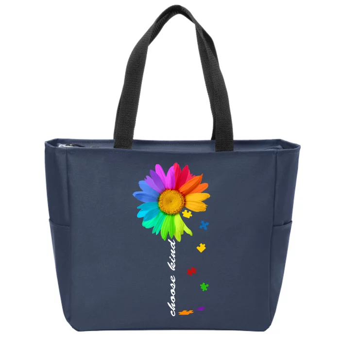 Choose Kind Autism Awareness Zip Tote Bag