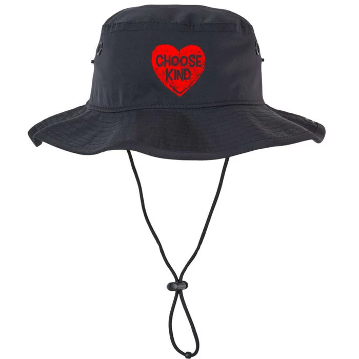 Choose Kind Distressed Heart Anti-Bullying Legacy Cool Fit Booney Bucket Hat