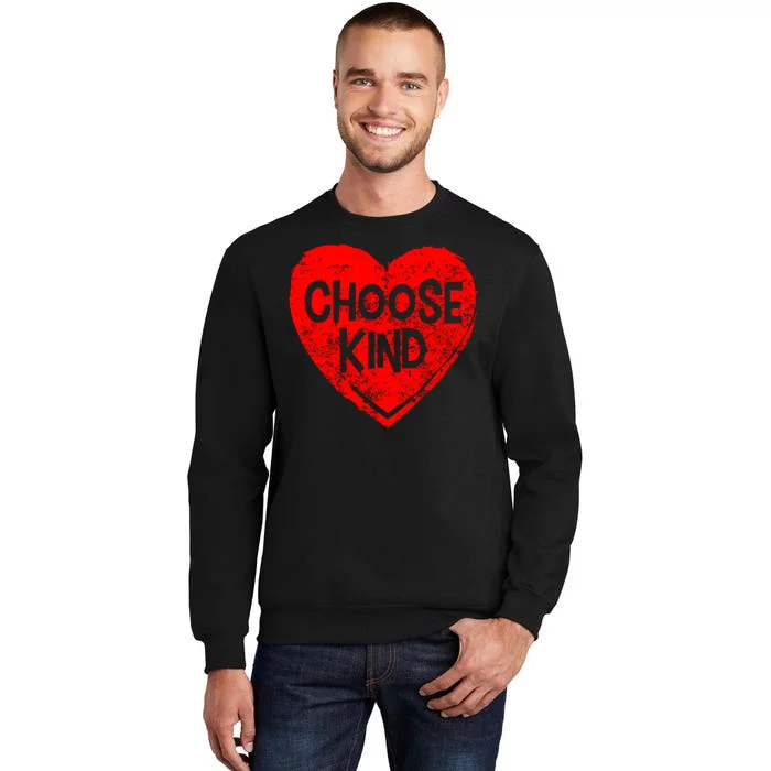 Choose Kind Distressed Heart Anti-Bullying Tall Sweatshirt