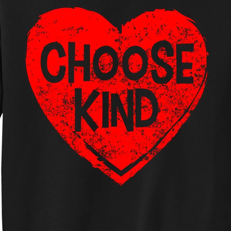 Choose Kind Distressed Heart Anti-Bullying Tall Sweatshirt