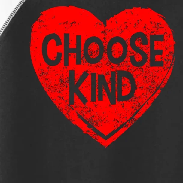 Choose Kind Distressed Heart Anti-Bullying Toddler Fine Jersey T-Shirt