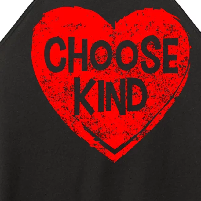 Choose Kind Distressed Heart Anti-Bullying Women’s Perfect Tri Rocker Tank