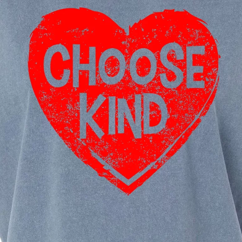 Choose Kind Distressed Heart Anti-Bullying Garment-Dyed Women's Muscle Tee