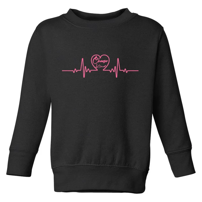 Choose Kind kidness Anti Bullying Heart Toddler Sweatshirt