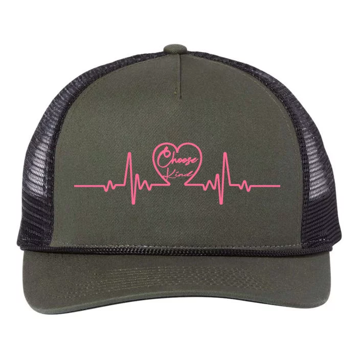 Choose Kind kidness Anti Bullying Heart Retro Rope Trucker Hat Cap