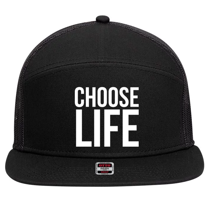 Choose Life 7 Panel Mesh Trucker Snapback Hat