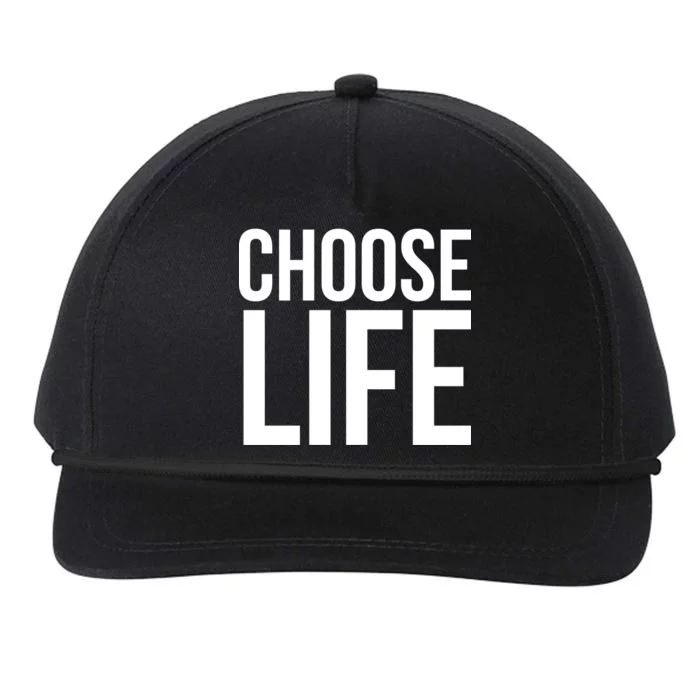 Choose Life Snapback Five-Panel Rope Hat